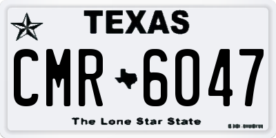 TX license plate CMR6047