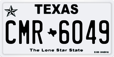 TX license plate CMR6049