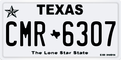 TX license plate CMR6307