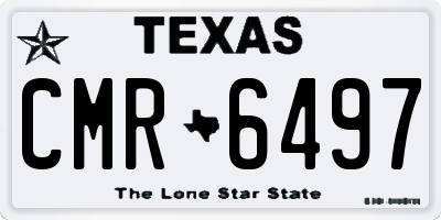 TX license plate CMR6497