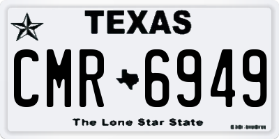 TX license plate CMR6949