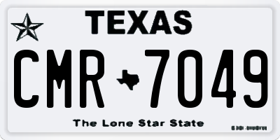 TX license plate CMR7049