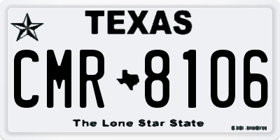TX license plate CMR8106