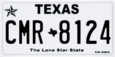 TX license plate CMR8124