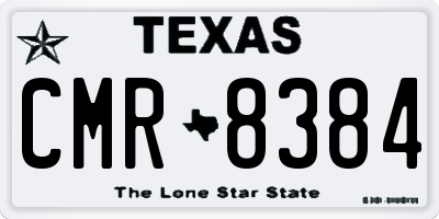 TX license plate CMR8384