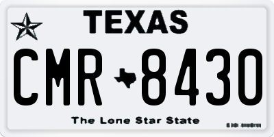 TX license plate CMR8430