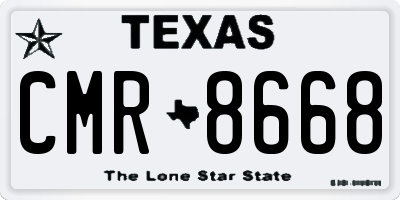 TX license plate CMR8668