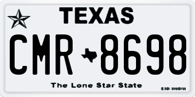 TX license plate CMR8698