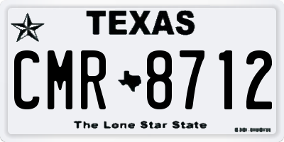 TX license plate CMR8712