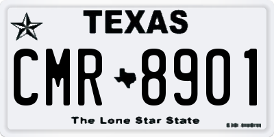 TX license plate CMR8901