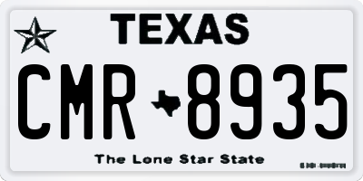 TX license plate CMR8935
