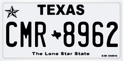 TX license plate CMR8962