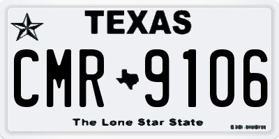 TX license plate CMR9106