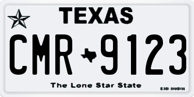 TX license plate CMR9123
