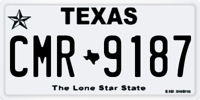 TX license plate CMR9187