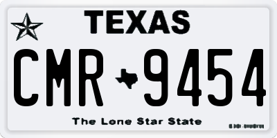TX license plate CMR9454