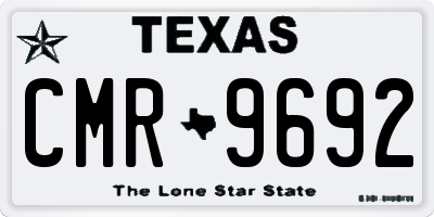 TX license plate CMR9692