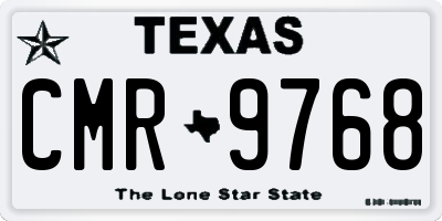TX license plate CMR9768