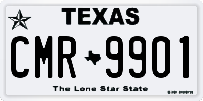 TX license plate CMR9901