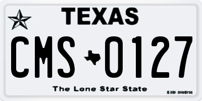 TX license plate CMS0127