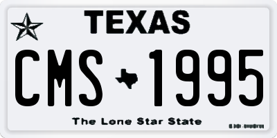 TX license plate CMS1995