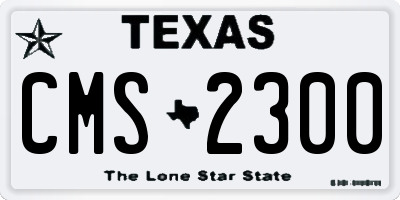 TX license plate CMS2300