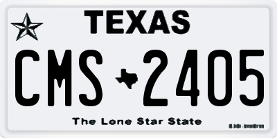 TX license plate CMS2405