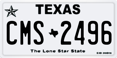 TX license plate CMS2496