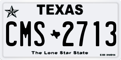 TX license plate CMS2713