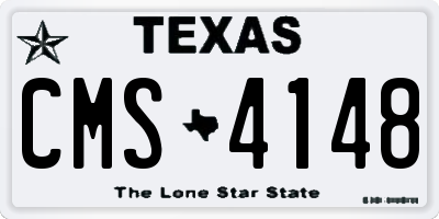 TX license plate CMS4148