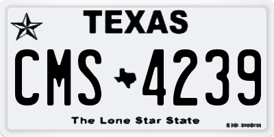 TX license plate CMS4239
