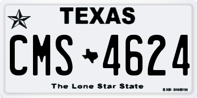 TX license plate CMS4624