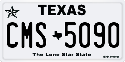 TX license plate CMS5090