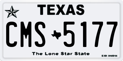 TX license plate CMS5177