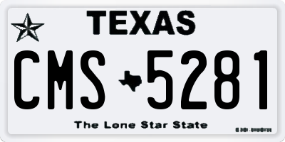 TX license plate CMS5281