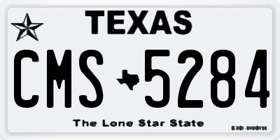 TX license plate CMS5284