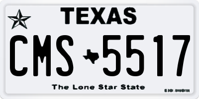 TX license plate CMS5517