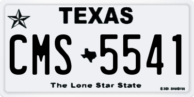 TX license plate CMS5541