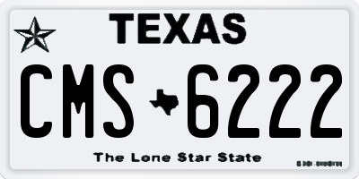TX license plate CMS6222