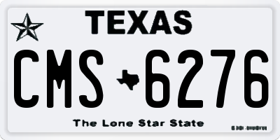 TX license plate CMS6276