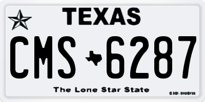 TX license plate CMS6287