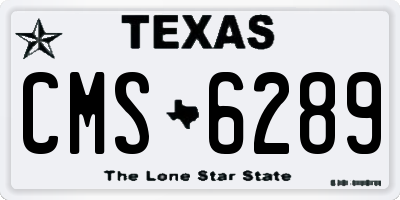 TX license plate CMS6289