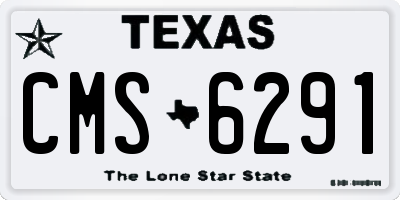 TX license plate CMS6291