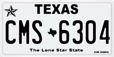 TX license plate CMS6304