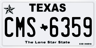 TX license plate CMS6359