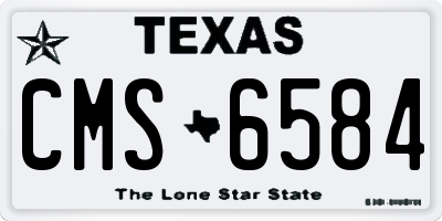 TX license plate CMS6584