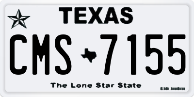TX license plate CMS7155