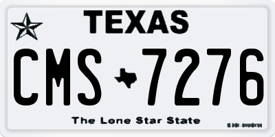 TX license plate CMS7276