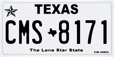 TX license plate CMS8171