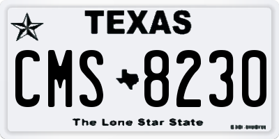 TX license plate CMS8230